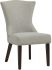 Zelia Accent Chair (Grey with Coffee Legs)