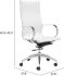 Glider Hi Back Office Chair (White)