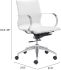 Glider Low Back Office Chair (White)