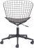 Wire Office Chair (Black with Black Cushion)