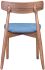 Newman Dining Chair (Set of 2 - Walnut & Ink Blue)