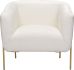 Micaela Arm Chair (Ivory & Gold)