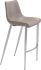 Magnus Bar Chair (Set of 2 - Gray & Brushed Stainless Steel)