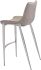 Magnus Bar Chair (Set of 2 - Gray & Brushed Stainless Steel)