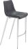 Magnus Bar Chair (Set of 2 - Black & Brushed Stainless Steel)