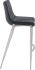Magnus Bar Chair (Set of 2 - Black & Brushed Stainless Steel)