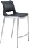 Ace Counter Chair (Set of 2 - Black & Silver)