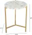Haru Side Table (White & Gold)