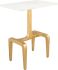 Clement Marble Side Table (White & Gold)