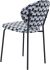 Clyde Dining Chair (Set of 2 - Geometric Print & Black)