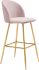 Cozy Bar Chair (Pink & Gold)