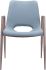 Desi Dining Chair (Set of 2 - Blue  & Walnut)