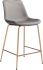 Tony Counter Chair (Gray & Gold)