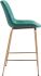 Tony Counter Chair (Green & Gold)