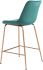 Tony Counter Chair (Green & Gold)
