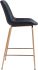 Tony Counter Chair (Black & Gold)