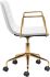 Eric Office Chair (White & Gold)