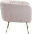 Deco Chaise d'Appoint (Beige et Or)