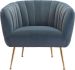 Deco Accent Chair (Gray & Gold)