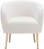 Sherpa Accent Chair (Beige & Gold)