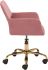 Athair Office Chair (Pink & Gold)
