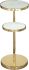 Marc Table d'Appoint (Blanc et Or)