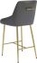 Madelaine Counter Chair (Gray & Gold)