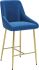 Madelaine Counter Chair (Navy Blue & Gold)