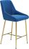 Madelaine Counter Chair (Navy Blue & Gold)