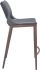 Ace Counter Chair (Set of 2 - Dark Gray & Walnut)