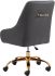 Madelaine Office Chair (Gray & Gold)