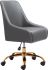 Madelaine Office Chair (Gray & Gold)