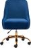 Madelaine Office Chair (Navy Blue & Gold)