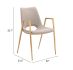 Desi Dining Chair (Set of 2 - Beige & Gold)