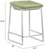 Lids 24.4 In Counter Chair (Set of 2 - Green)