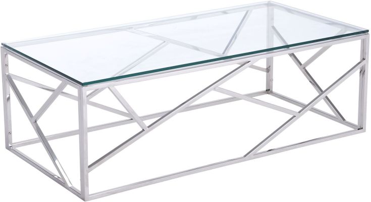 Cage Coffee Table (Polished Stainless Steel)