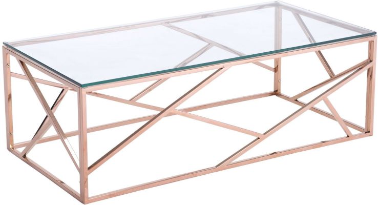 Cage Coffee Table (Rose Gold)