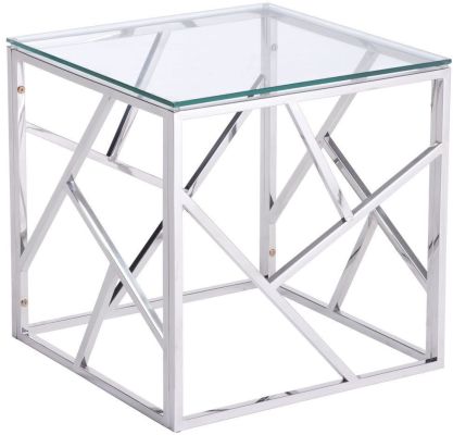 Cage Side Table (Polished Stainless Steel)