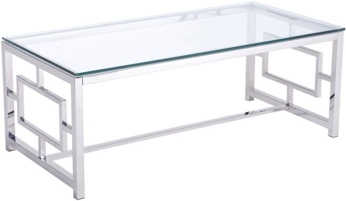 Geranium Coffee Table (Polished Stainless Steel)