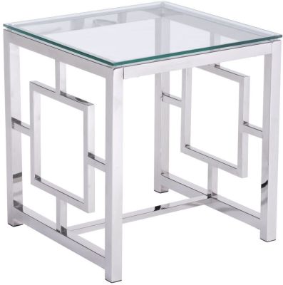 Geranium Side Table (Polished Stainless Steel)