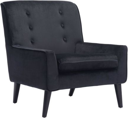 Coney Arm Chair (Black Velvet)