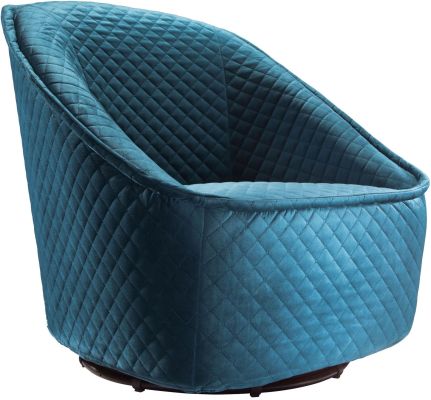 Pug Swivel Chair (Quilted Aquamarine)