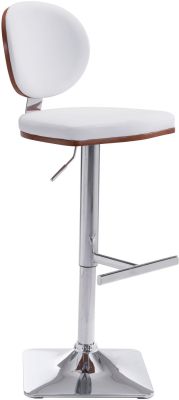 Lion Adjustable Height Bar Chair (White)