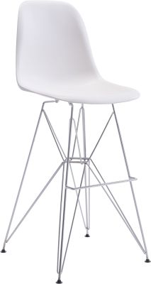 Zip 28.7 In Bar Chair (White)