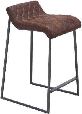Father 26.4 In  Counter Stool (Set of 2 - Vintage Brown)