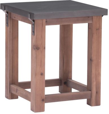 Greenpoint Side Table (Gray & Distressed Fir)