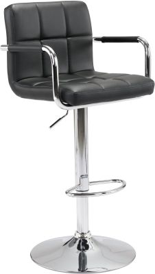 Henna Height Adjustable Bar Chair (Black)