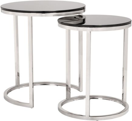 Rem Coffee Table Sets (Black & Stainless)
