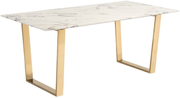 Atlas Dining Table (Stone & Gold)