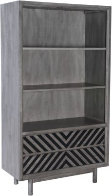 Raven Wide Tall Shelf (Old Gray)